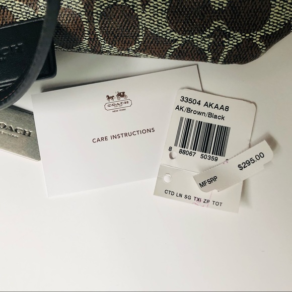 NWT Coach Signature Tote w/cosmetic bag - Picture 11 of 11